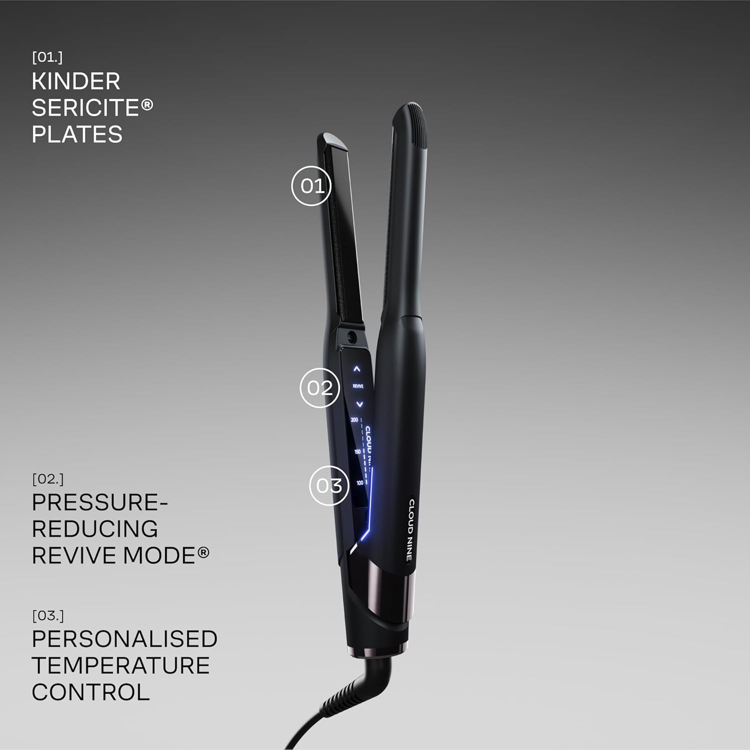 CLOUD NINE The New Slim Iron Hair Straightener | Variable Temperature Control Quick Heat Frictionless Styling | Revive Mode Digital Display 360° Swivel Cord | Mineral Infused Plates | Smooth Sleek : Amazon.co.uk: Beauty