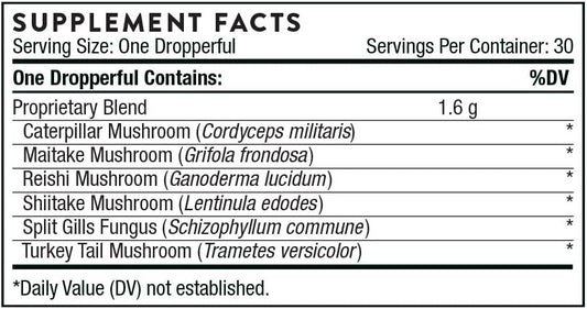 Thorne Myco-Immune - Supports Immune Function With Mushroom Extracts - Dairy-Free Supplement With Vitamins C & D - 2 Fl Oz - 30 Servings