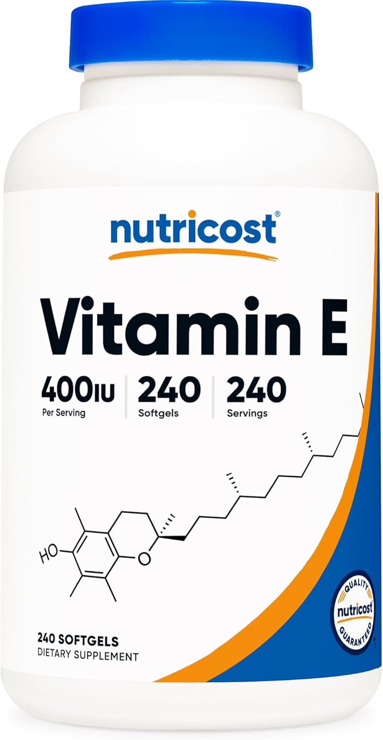 Nutricost Vitamin E 400 Iu, 240 Softgel Capsules - Gluten Free, Non-Gmo