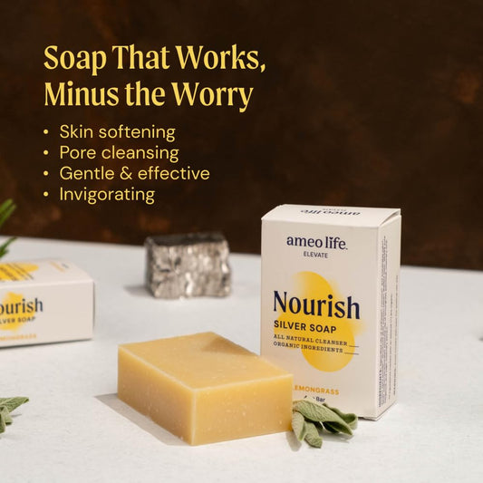 Peppermint Silver Soap With 30 Ppm Silver - Naturally Cleanses The Skin, 4 Oz Colloidal Silver Soap Bar For Women And Men