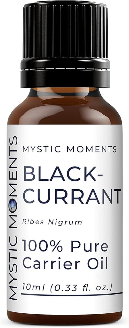 Mystic Moments | Blackcurrant Seed Carrier Oil 10ml - Pure & Natural Oil Perfect for Hair, Face, Nails, Aromatherapy, Massage and Oil Dilution Vegan GMO Free