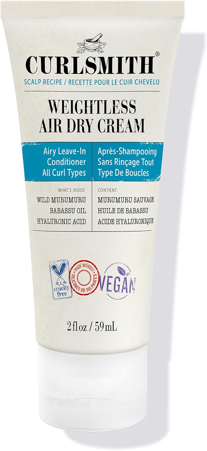 Curlsmith - Weightless Air Dry Cream - Vegan Leave-In Conditioner For Any Hair Type, Smooths Hair (59Ml)
