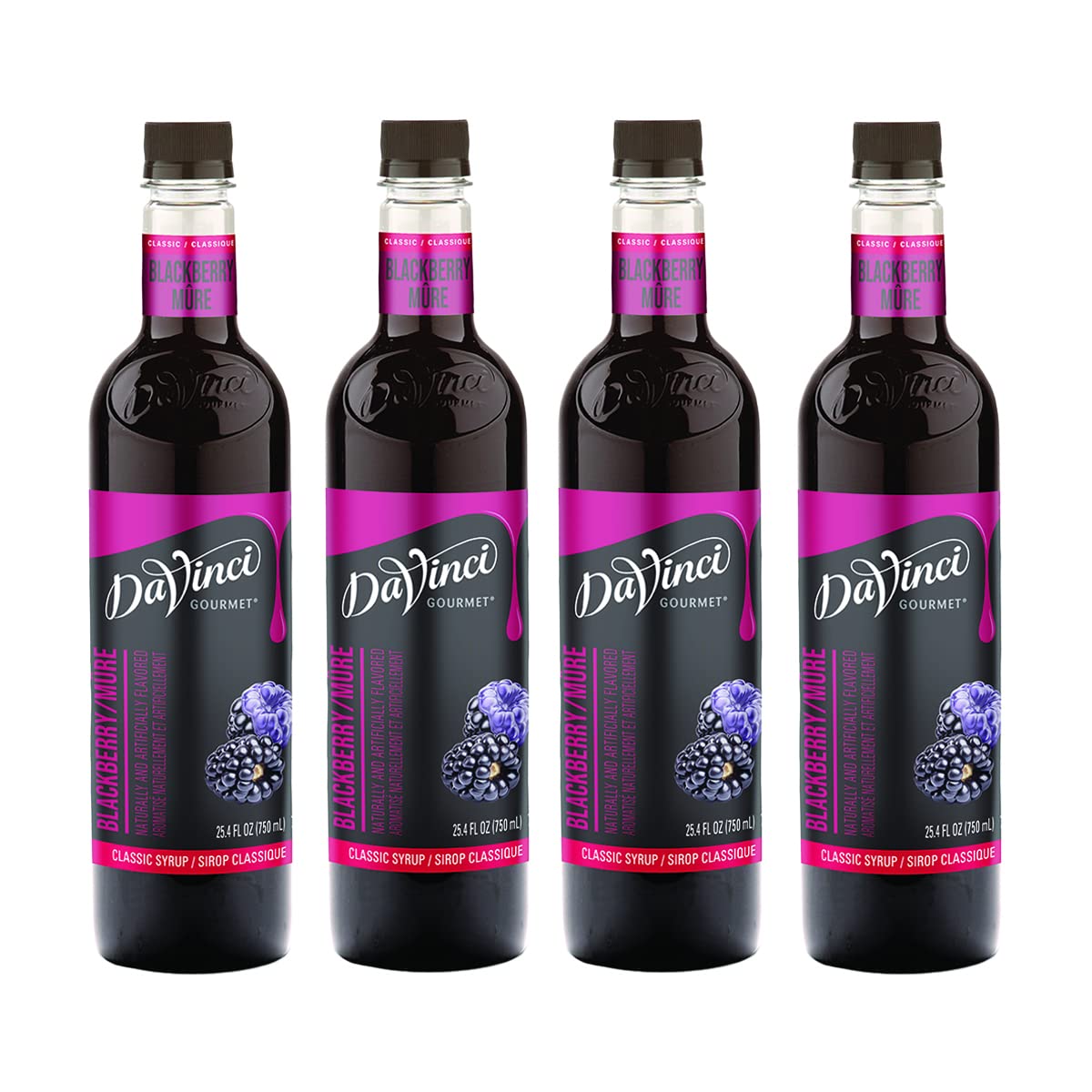 Davinci Gourmet Classic Blackberry Syrup, 25.4 Fluid Ounce (Pack Of 4)