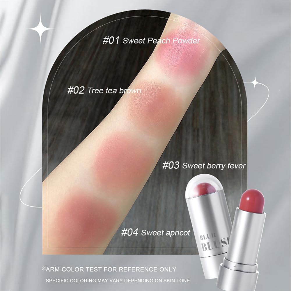 Lamuseland Cream Blush Stick, Multi Use Waterproof Natural Face Blush, Moisturize, Long-Lasting, Pigmented & Blendable, Matte Makeup Blush Stick For Cheeks Eyes Lips (1, 04, M) : Beauty & Personal Care