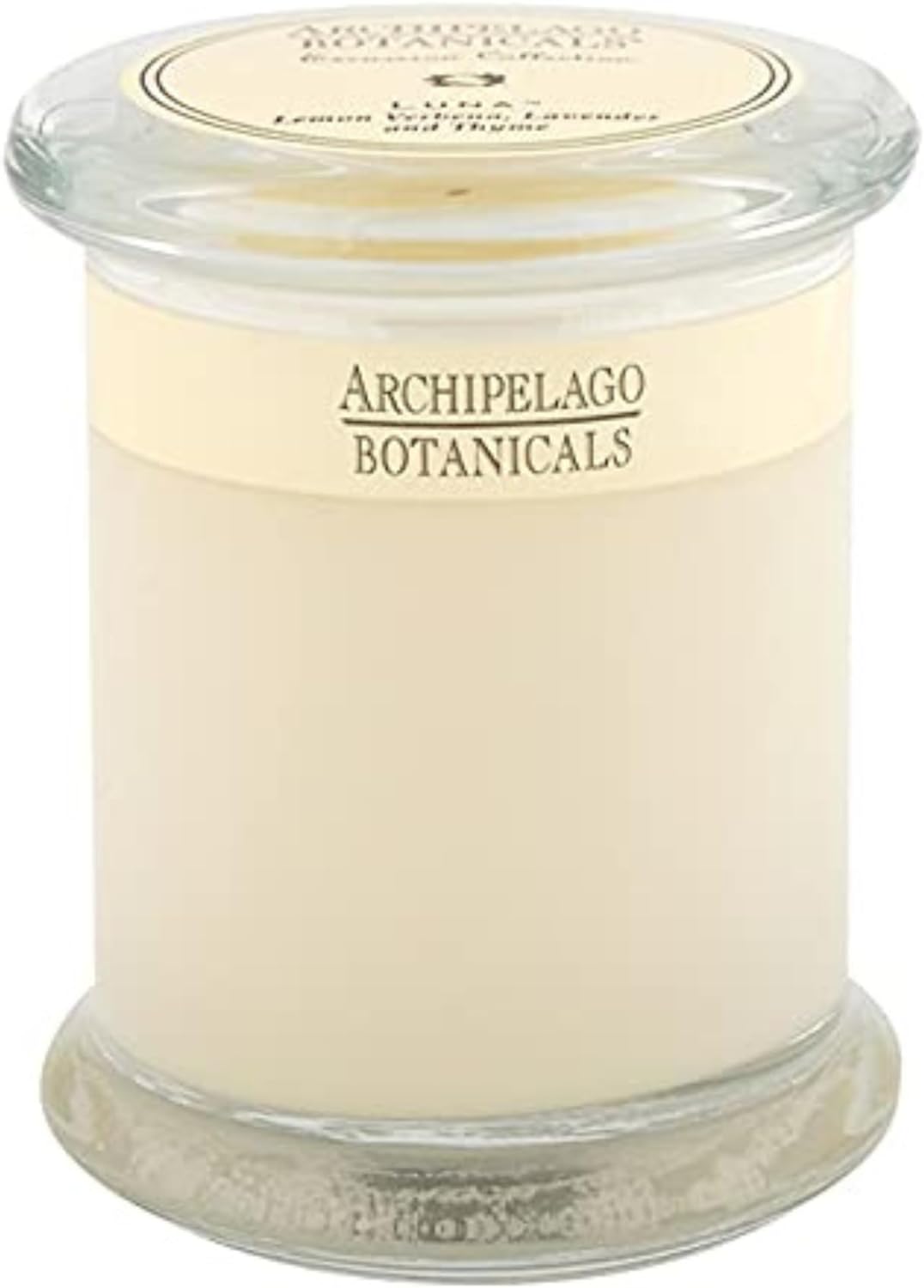 Archipelago Botanicals Luna Glass Jar Candle, Lemon Verbena, Lavender and Thyme Scent, Lead-Free Candle Wicks, Burns Approx. 60 Hours (8.6 oz)