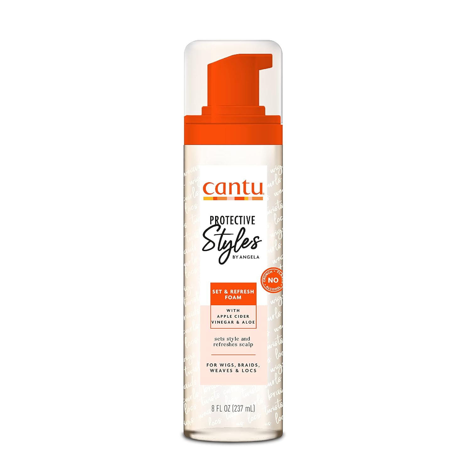 Cantu Protective Styles By Angela Set & Refresh Foam With Apple Cider Vinegar & Aloe, 8 Ounce