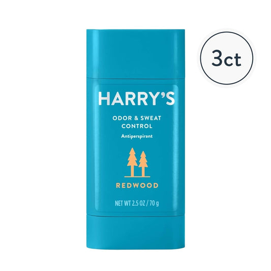 Harry's Deodorant & Antiperspirant - Odor & Sweat Control Antiperspirant for Men - Redwood, 2.5 Oz (Pack of 3)