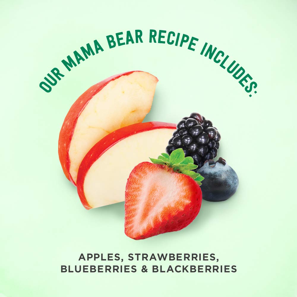 Amazon Brand - Mama Bear Organic Baby Food, Apple Berry Blend, vegetarian, 4 ounce (Pack of 12)