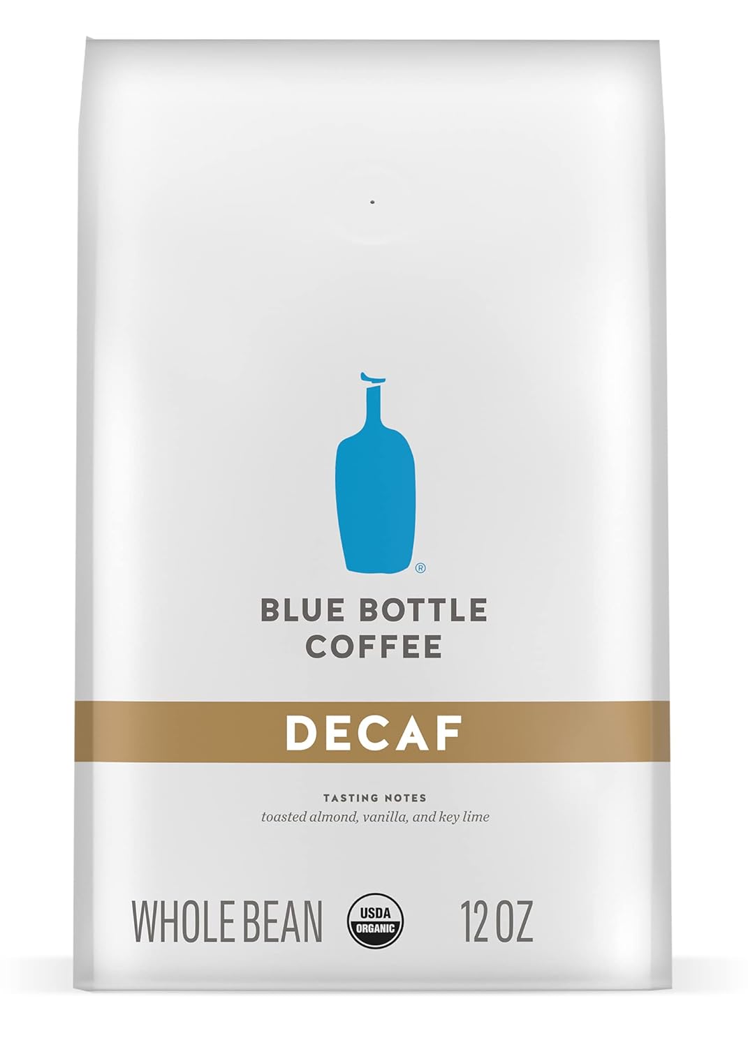 Blue Bottle Whole Bean Organic Coffee, Decaf, Medium Roast, 12 Ounce Bag (Pack Of 1)