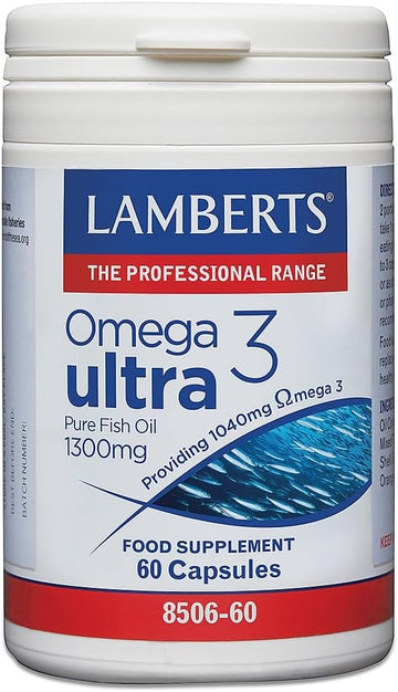 Lamberts Omega 3 Ultra Pure Fish Oil 1300Mg 60 Capsules