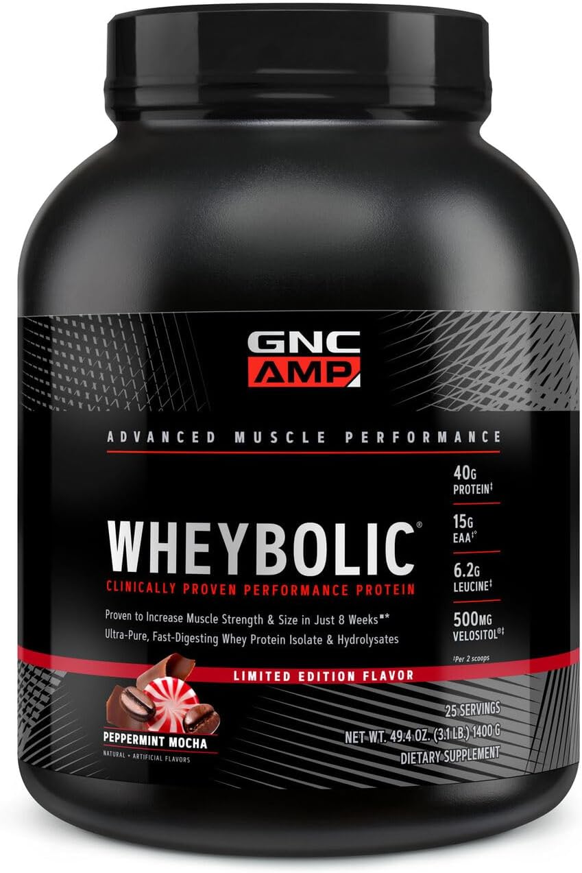 Gnc Amp Wheybolic - Peppermint Mocha - 3.1 Lb