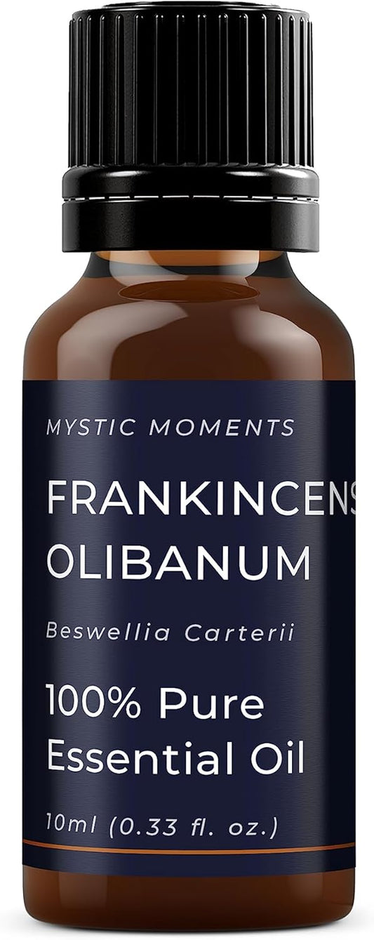 Mystic Moments | Frankincense Olibanum Essential Oil 10ml - Pure & Natural oil for Diffusers, Aromatherapy & Massage Blends Vegan GMO Free