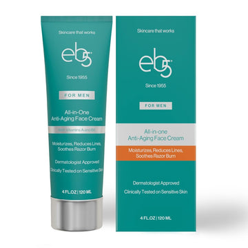 Eb5 Men’S All-In-One Anti-Aging Face Cream | Formulated With Retinol, Vitamins E, B5, And A To Moisturize, Reduce Lines And Soothe Razor Burn - 4 Fl Oz