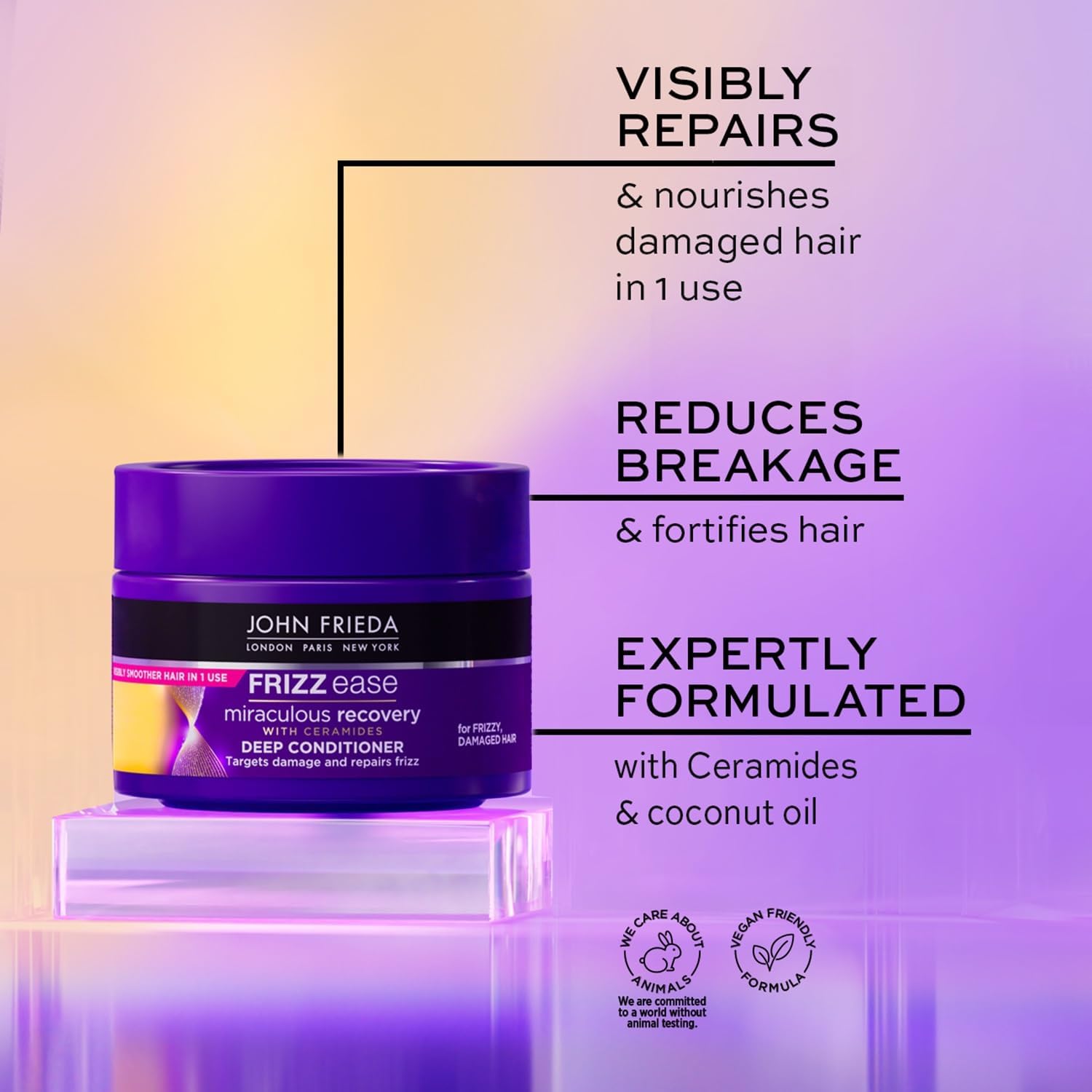 John Frieda Frizz Ease Miraculous Recovery Shampoo & Conditioner Set - Smoothing Shampoo + Deep Conditioner Mask - 250ml Each : Amazon.co.uk: Beauty