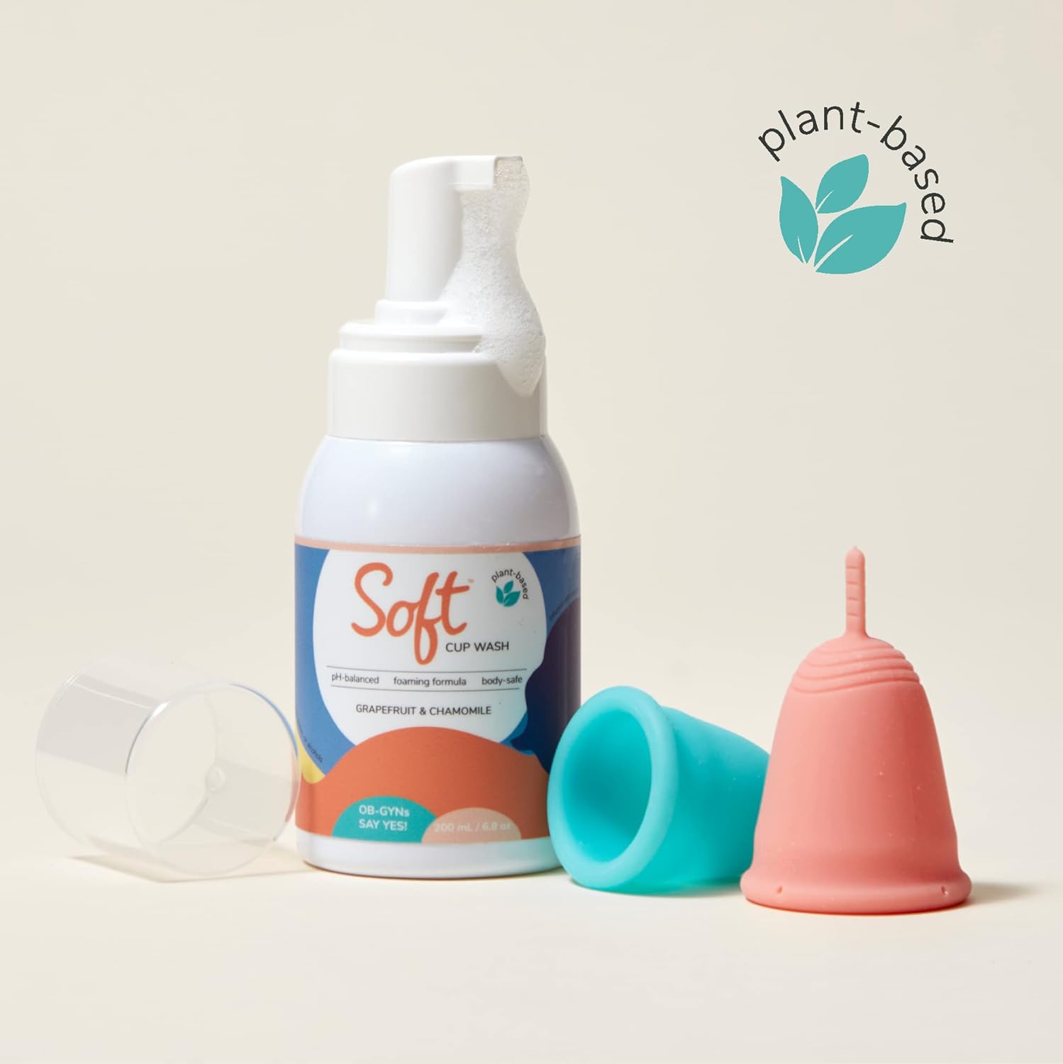 Soft Cup Wash | Menstrual Cup Cleanser for Silicone Period Cups | 6.8 oz | pH-Balanced | Feminine Wash | Body-Safe | Infused with Grapefruit and Chamomile : Health & Household