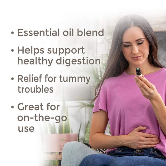 Plant Therapy Gut Aid Essential Oil Blend Roll-On 10 Ml (1/3 Oz) 100% Pure, Pre-Diluted Roll-On, Natural Aromatherapy