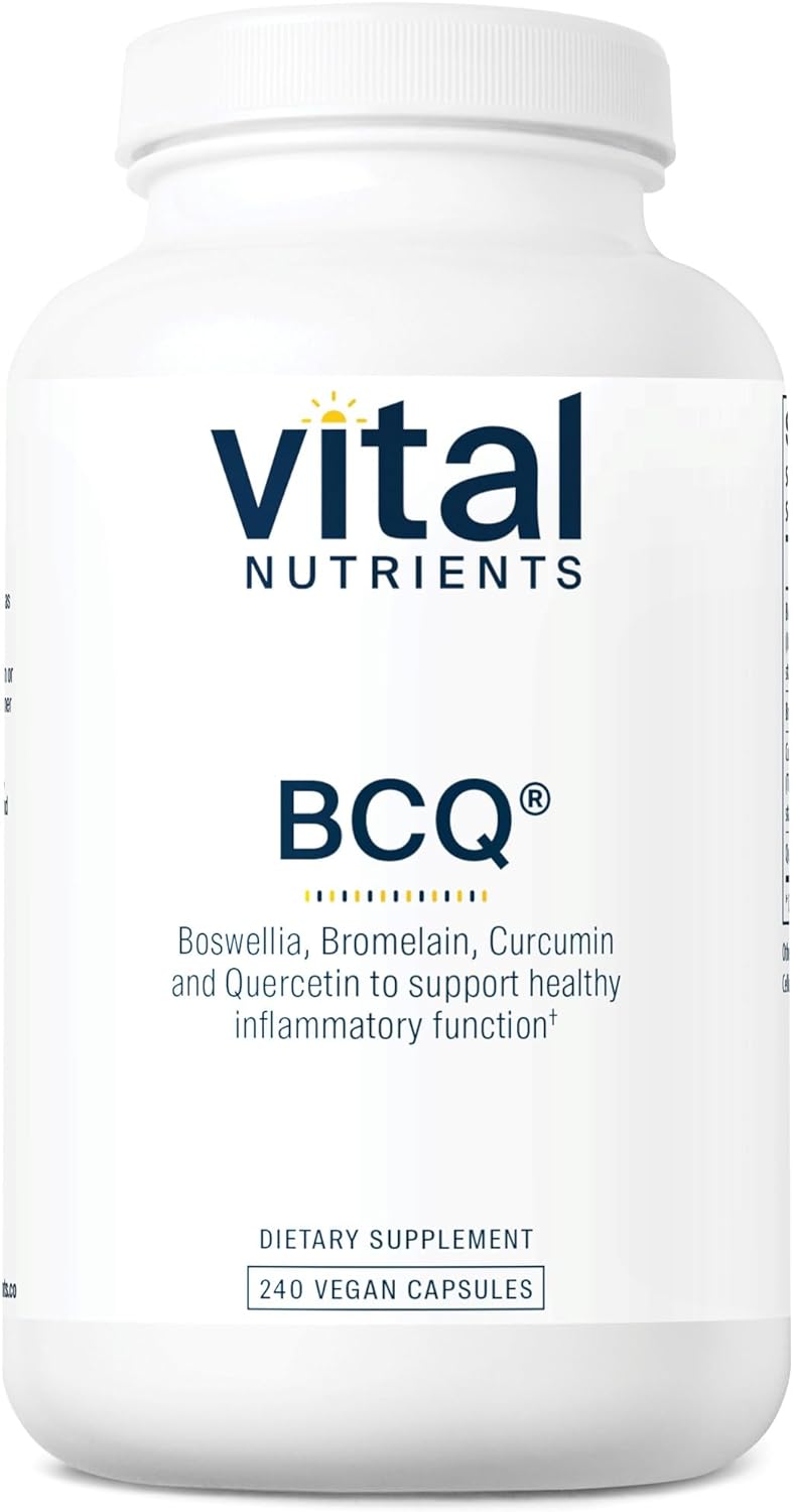 Vital Nutrients Bcq | Vegan Boswellia, Bromelain, Curcumin & Quercetin Supplement | Joint Support Supplement | Supports Sinus & Digestive Health | Gluten, Dairy, Soy Free | 240 Capsules