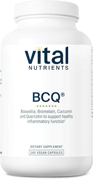 Vital Nutrients Bcq | Vegan Boswellia, Bromelain, Curcumin & Quercetin Supplement | Joint Support Supplement | Supports Sinus & Digestive Health | Gluten, Dairy, Soy Free | 240 Capsules