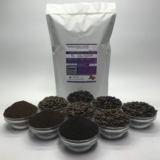  El Salvador (Fresh Roasted Coffee) Arabica Central America beans roasted-to-order daily medium roast whole bean we can grind or provide lighter or darker roast upon request message at checkout