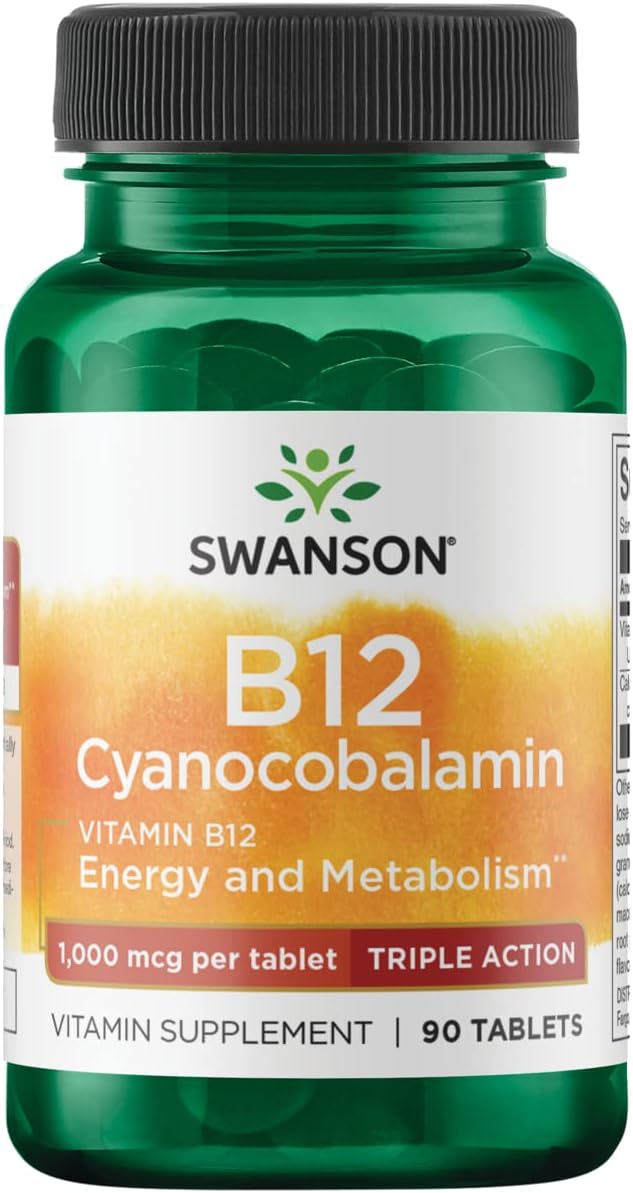 Swanson Triple Action Vitamin B-12 1Vitamin 000 Mcg 90 Tabs