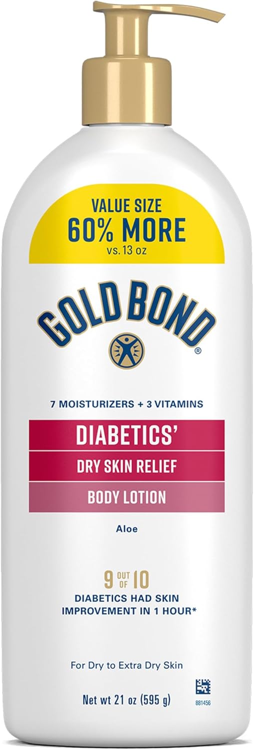 Gold Bond Diabetics' Dry Skin Relief Body Lotion, 13 Oz., With Aloe To Moisturize & Soothe