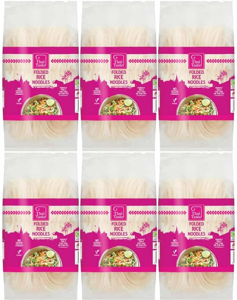 Thai Taste Folded Rice Noodles (200G) - Pack Of 6