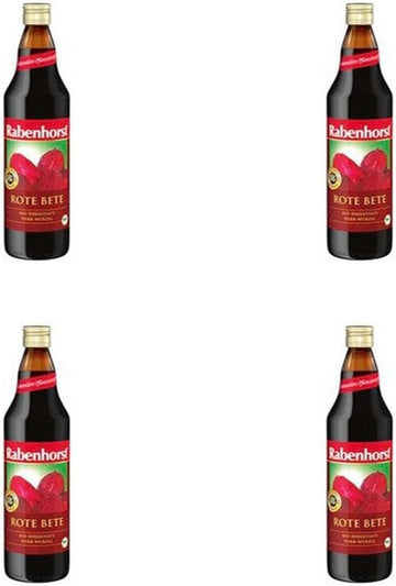 (4 Pack) Rabenhorst Beetroot Juice 100% Pure | 750ml | 4 Pack
