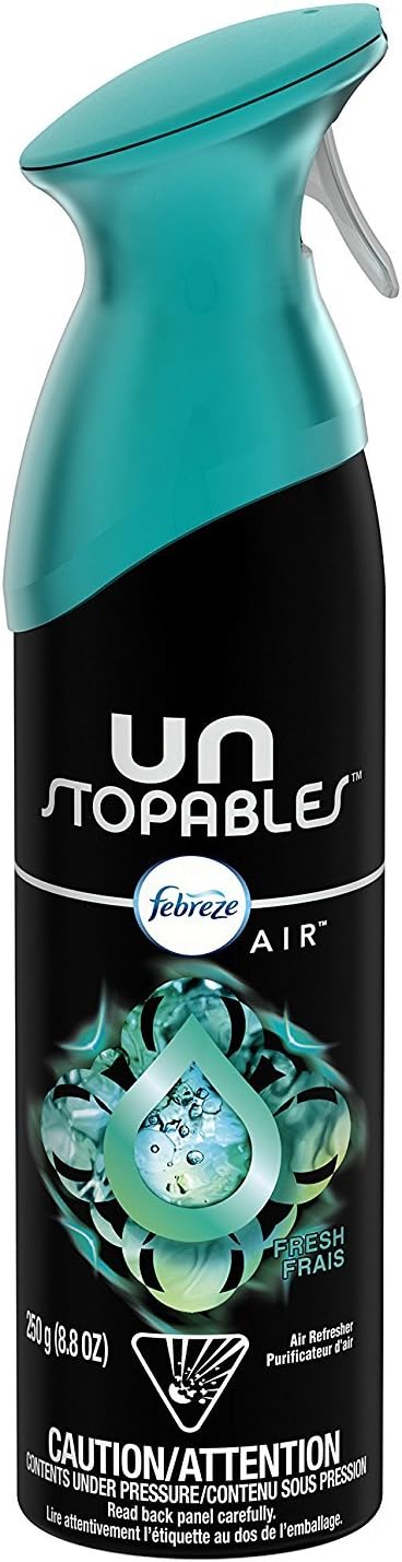 Febreze Unstopables Premium Air Refresher - Fresh Scent - Net Wt. 8.8 OZ (250 g) Per Bottle - Pack of 3 Bottles