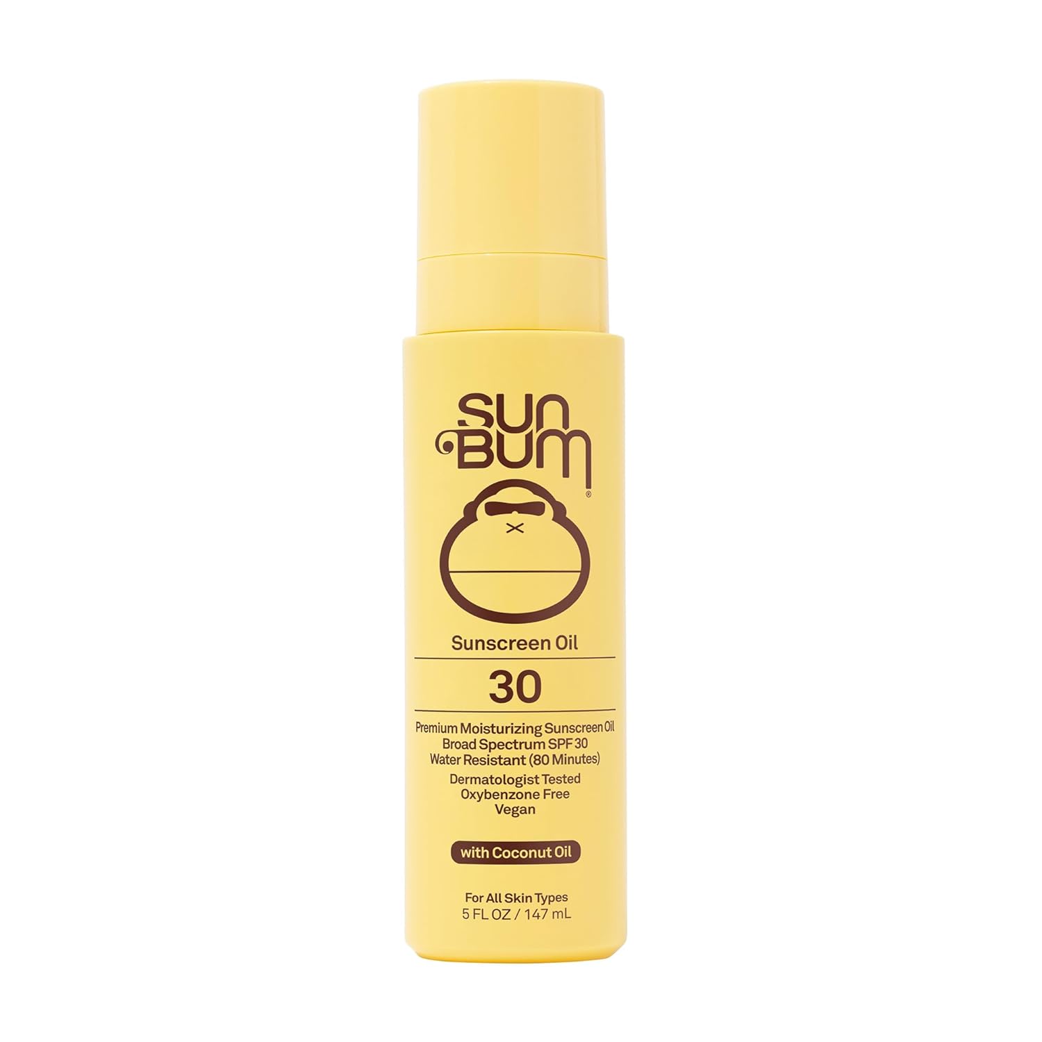 Sun Bum Original SPF 30 Sunscreen Oil | Vegan and Hawaii 104 Reef Act Compliant (Octinoxate & Oxybenzone Free) Broad Spectrum Moisturizing UVA/UVB Glowing Sunscreen Lotion with Vitamin E | 5 oz
