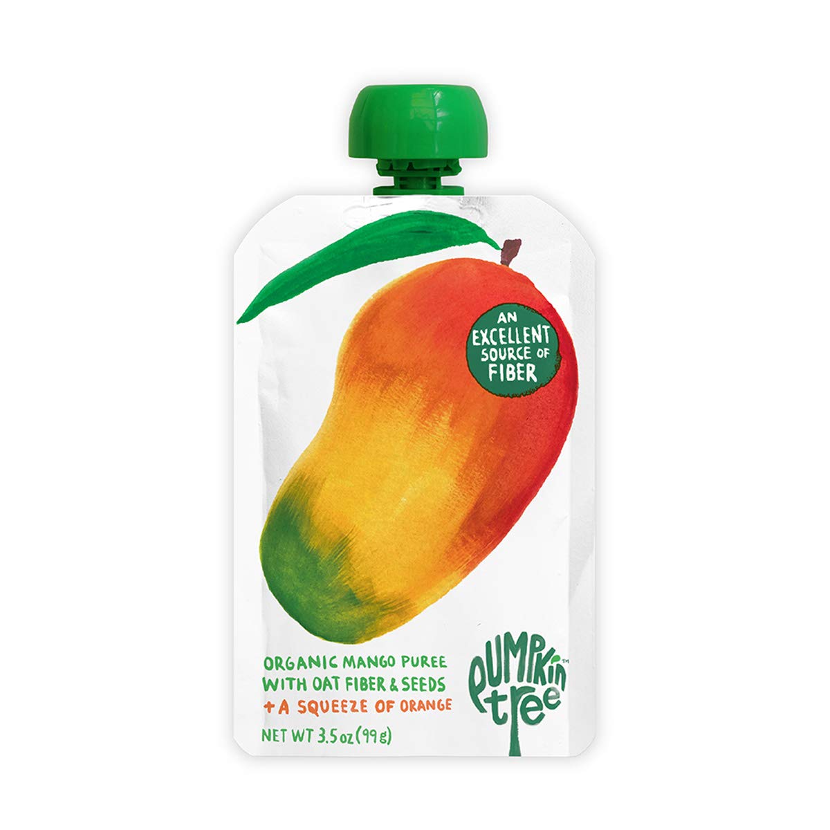 Pumpkin Tree Organics Fruit Snack Packet + Fiber + A Squeeze Of Orange, 3.5 Ounce (Pack Of 10)