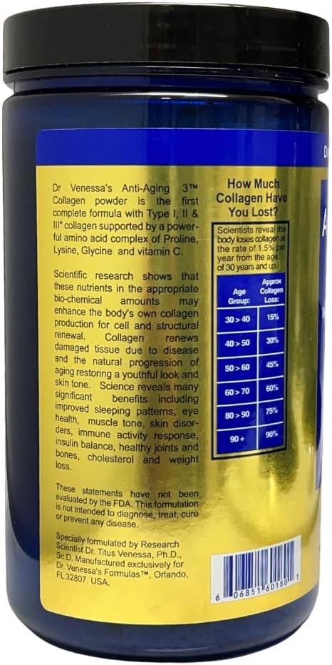 Anti-Aging 3 Collagen, Mixed Berry Flavor 600 Grams