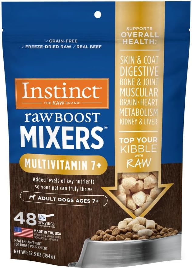 Instinct Raw Boost Mixers Freeze Dried Raw Dog Food Topper, Grain Free Dog Food Topper With Functional Ingredients 12.5 Ounce (Pack Of 1)