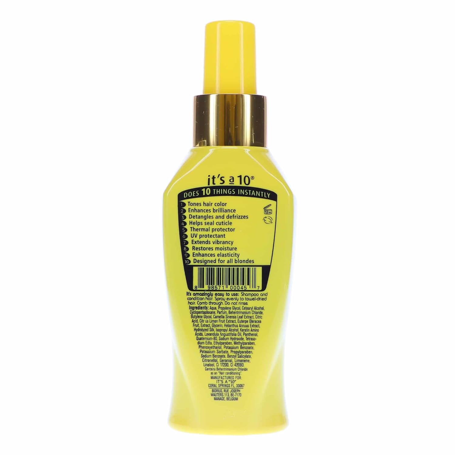 It's a 10 Haircare Miracle Leave-In for Blondes, 4 fl. oz. : Hair Conditioners And Treatments : Beauty & Personal Care