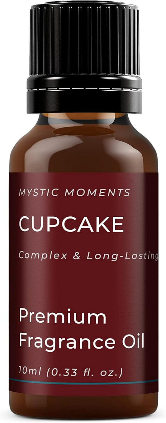 Mystic Moments | Cupcake Fragrance Oil - 10ml - Perfect for Soaps, Candles, Bath Bombs, Oil Burners, Diffusers and Skin & Hair Care Items