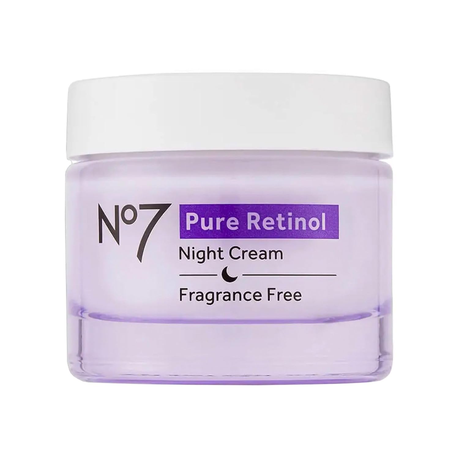 No7 Pure Retinol Night Cream - Collagen-Boosting Retinol Cream That Visibly Smoothes, Plumps & Firms Complexion - Dermatologist Approved & Fragrance-Free (1.69 Fl Oz)