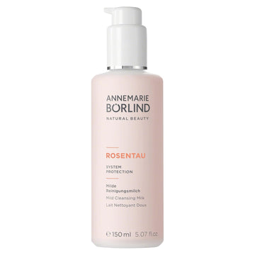 Annemarie Börlind - Rose Dew Cleansing Milk - Avocado Cucumber And Rose Water Natural Vegan Face Wash - Moisturizes And Removes Makeup And Impurities - 5.07 Fl. Oz