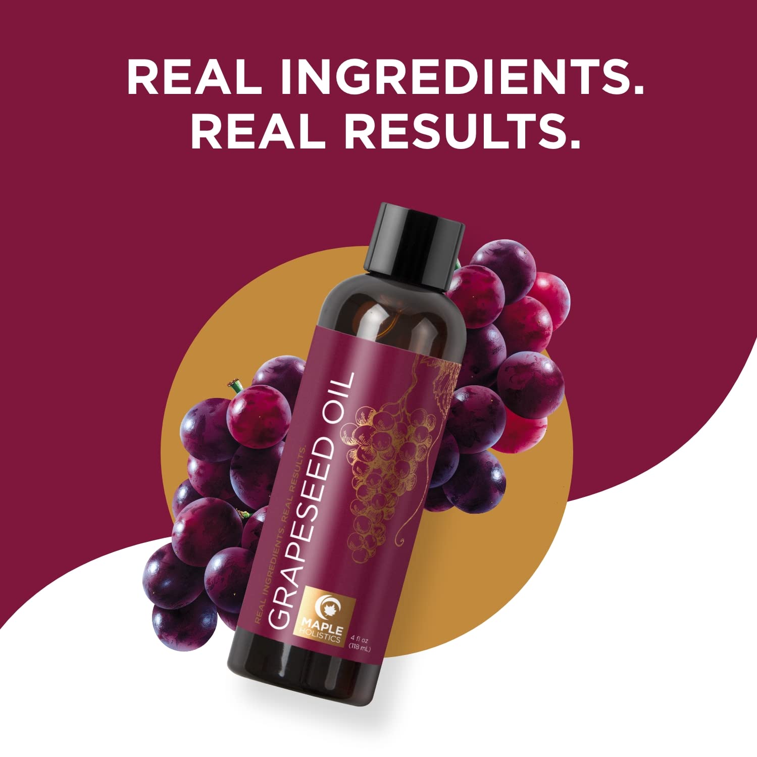 Grapeseed Oil for Hair Skin and Nails - Pure Grapeseed Carrier Oil for Skin and Moisturizing Body Oil for Dry Skin - Grapeseed Oil for Skin Rich in Vitamin A E K and Omega 3 for Anti Aging Skin Care : Health & Household