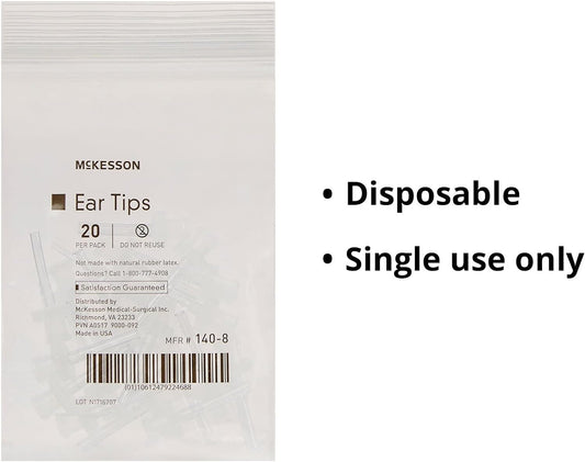 McKesson Ear Tips for Ear Wash System, Single Use, Disposable, 20 Count, 10 Packs, 200 Total