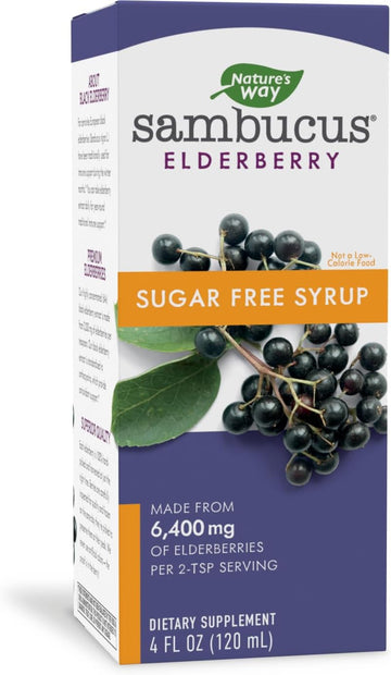Nature'S Way Sambucus Sugar-Free Elderberry Syrup, Traditional Immune Support*, 4 Oz