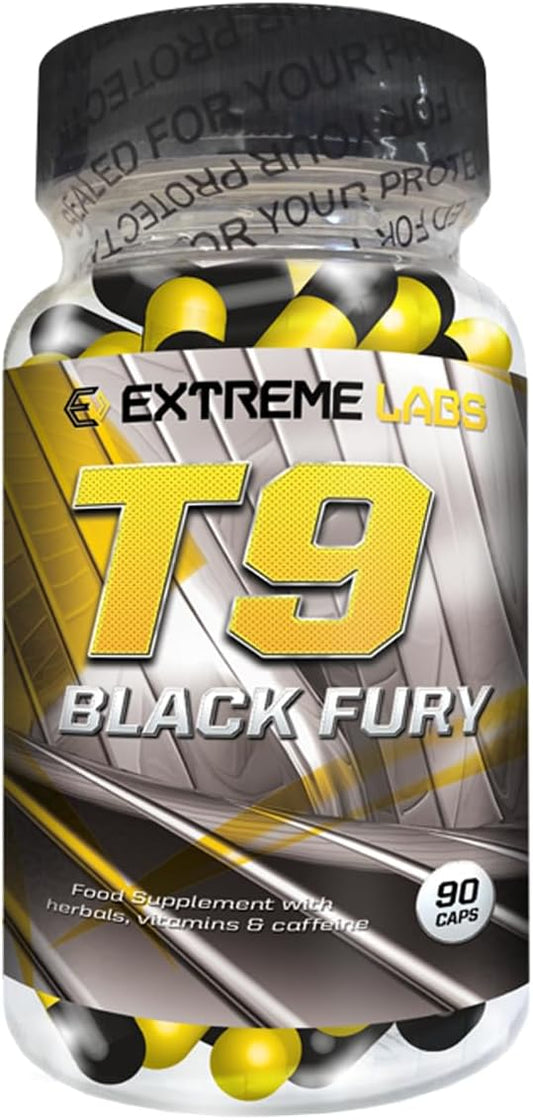 Extreme Labs T9 Black Fury Level 5 Fat Burner - Pack of 60 Caps : Amazon.co.uk: Health & Personal Care