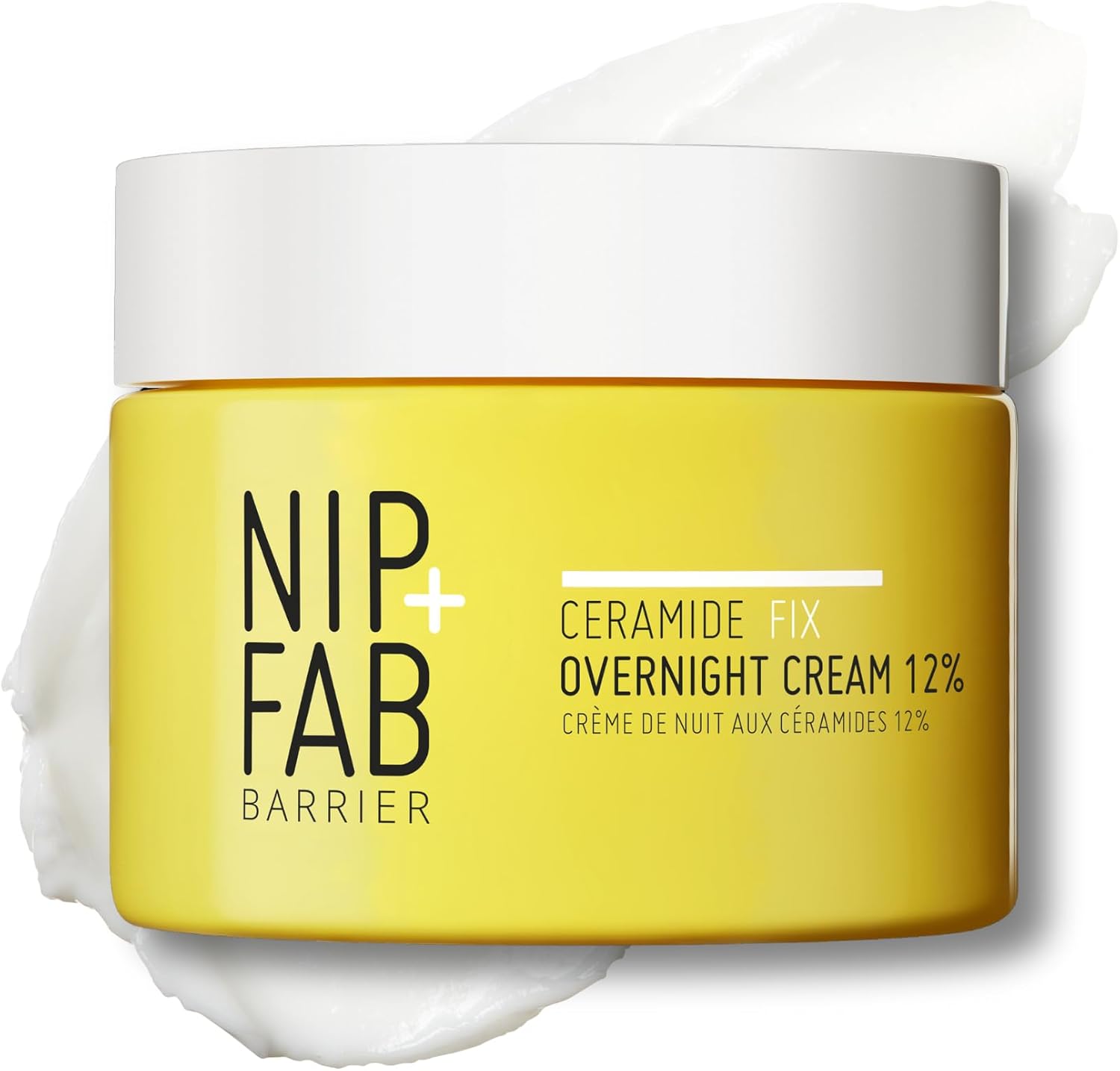 Nip+Fab Ceramide Fix Overnight Cream 12% 50 Ml, Luxurious Skin Barrier Replenisher, Elastin Production Support, Giving Your Skin A Firmer, More Youthful Appearance, With Azelaic Acid And Biolin