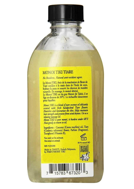 Monoi Tiki Tahiti - Tiare Coconut Oil - Original Gardenia Fragrance - 4 Fl. Oz