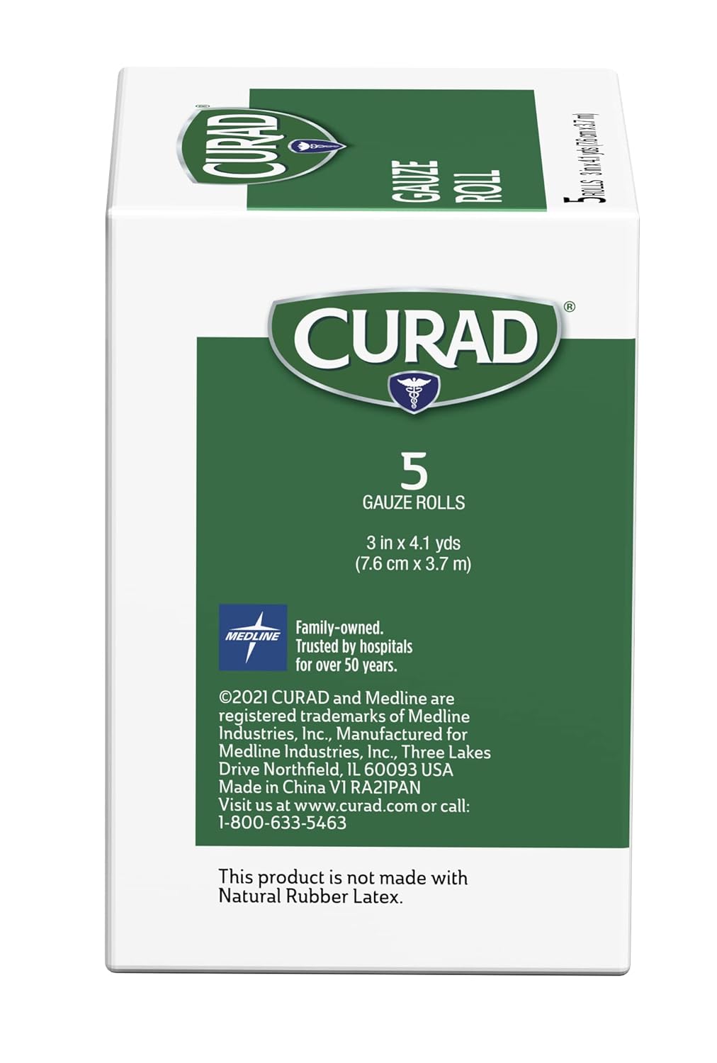 CURAD Stretch Rolled Gauze 3" x 4.1 yds., Pack of 24 : Health & Household