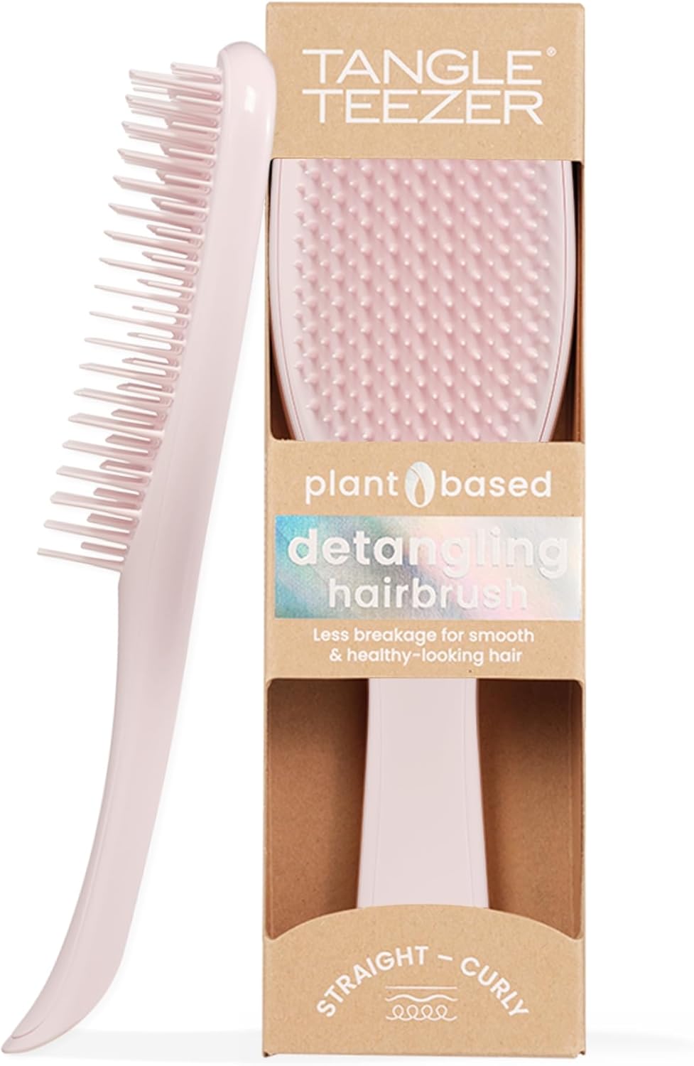 Tangle Teezer Plant-Based Ultimate Detangler Brush, Dry & Wet Hair Brush, Eliminates Knots & Reduces Breakage For Colour-Treated, Fine & Fragile Hair Types, Matcha Green