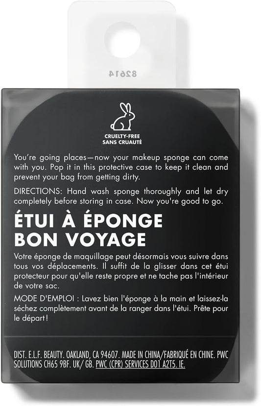 E.L.F. Safe Travels Sponge Case, On-The-Go, Breathable Beauty Sponge Protection From Dirt & Germs, Durable Silicon Holder, Vegan & Cruelty-Free