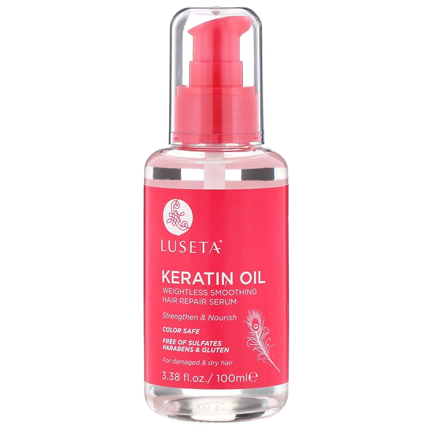 Luseta Marula Oil Hair Treatment For Fine & Dry Hair Serum Smoothing Hair Adding Shine And Nourishing Scalp 3.38Oz