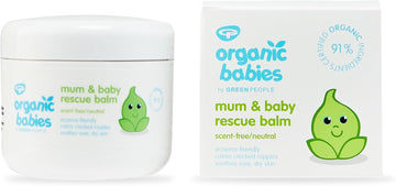 Green People Organic Babies Mum & Baby Rescue Balm - Natural & Organic - Eczema-Friendly - Scent-Free, 100Ml