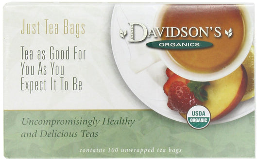 Davidson's Organics, Wild Strawberry, 100-count Unwrapped Tea Bags : Black Teas : Grocery & Gourmet Food