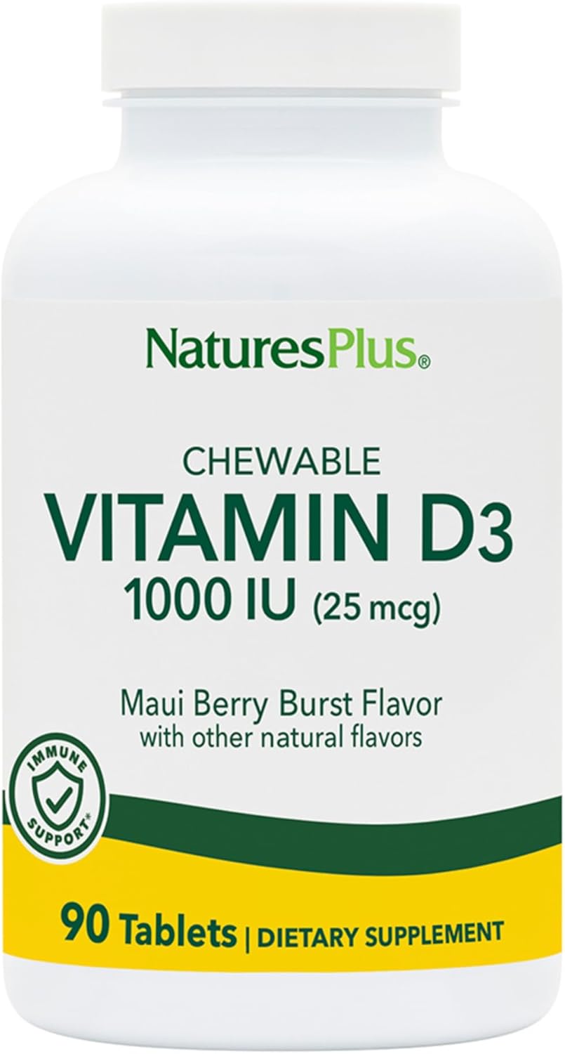 Nature'S Plus - Adult'S Chewable Vitamin D3 1000 Iu - Maui Berry Burst Flavor, 90 Count
