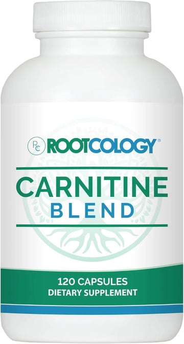 Rootcology By Dr. Izabella Wentz | Carnitine Blend | L-Carnitine & Acetyl-L-Carnitine Formula | Ideal For Vegetarians | 120 Capsules